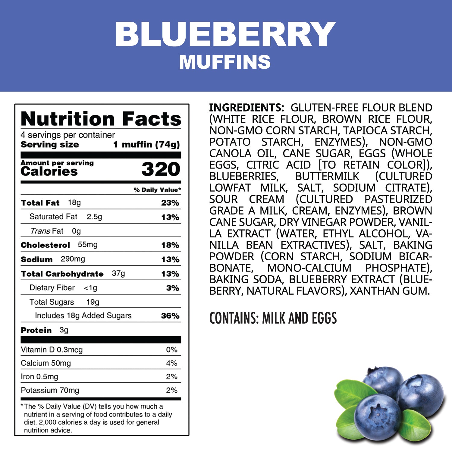 Gluten-Free 32 Blueberry Muffins