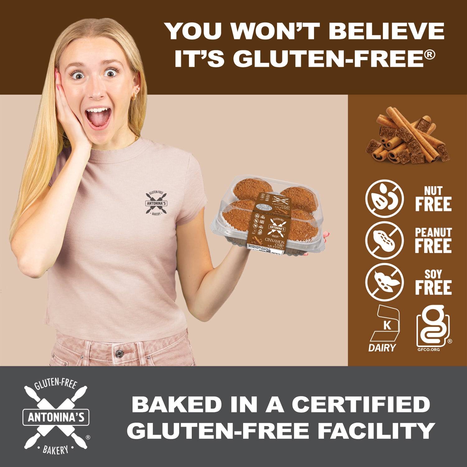 Gluten-Free 32 Cinnamon Chip Muffins