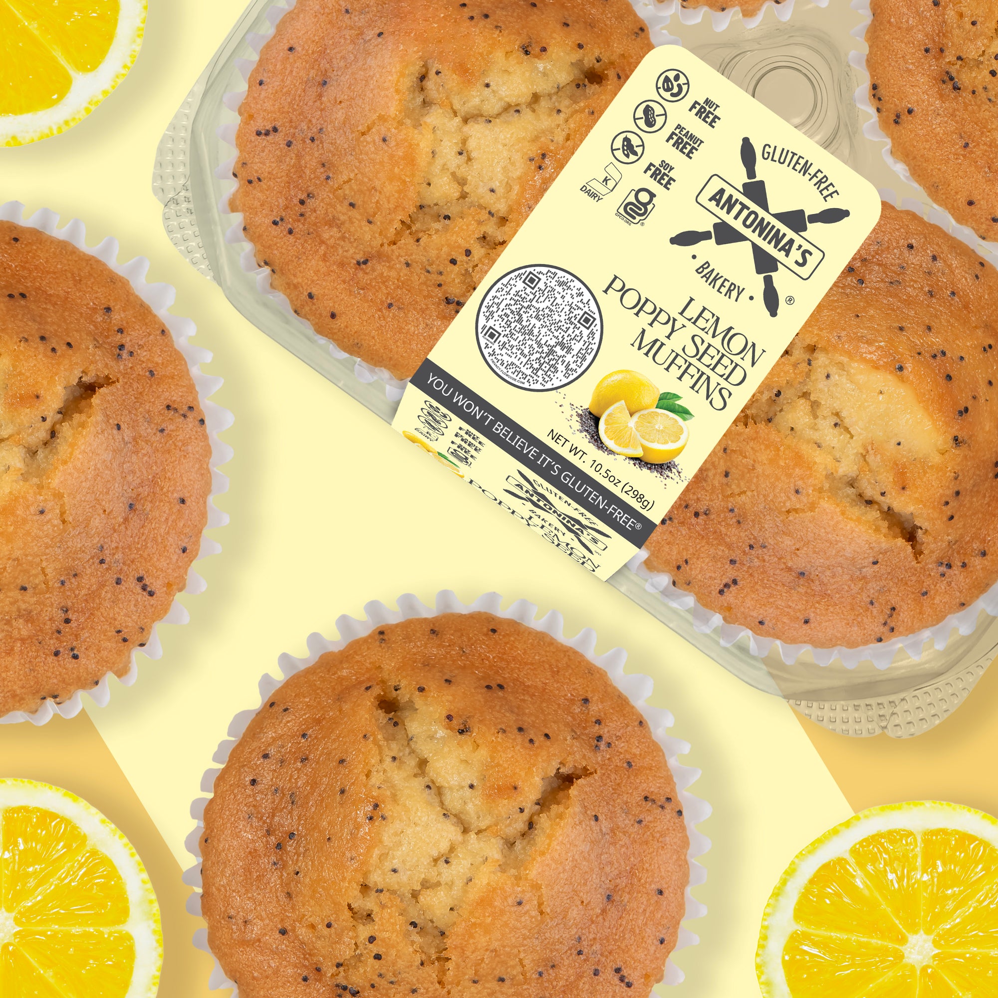 Gluten-Free 32 Lemon Poppy Seed Muffins
