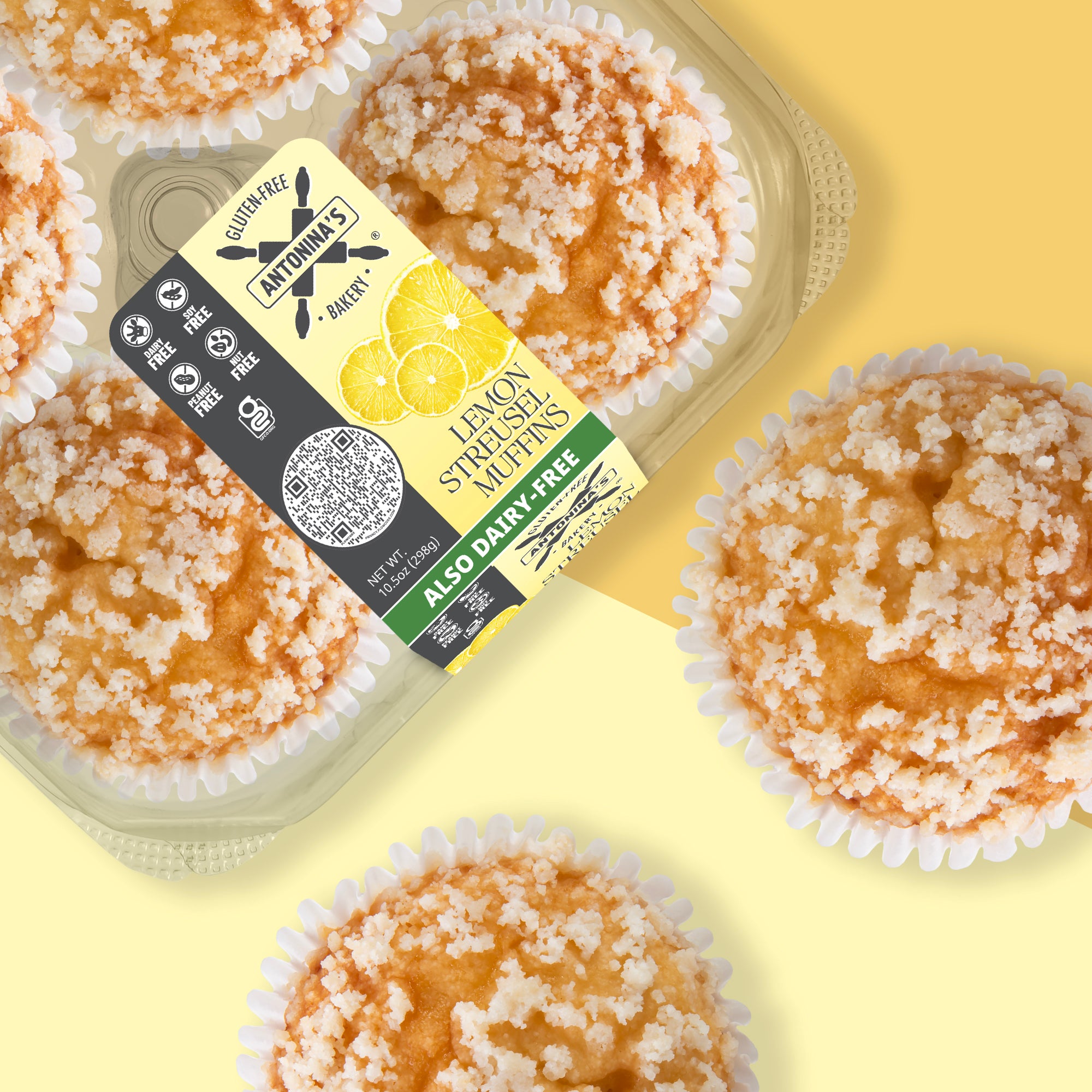 Gluten-Free 32 Lemon Streusel Muffins