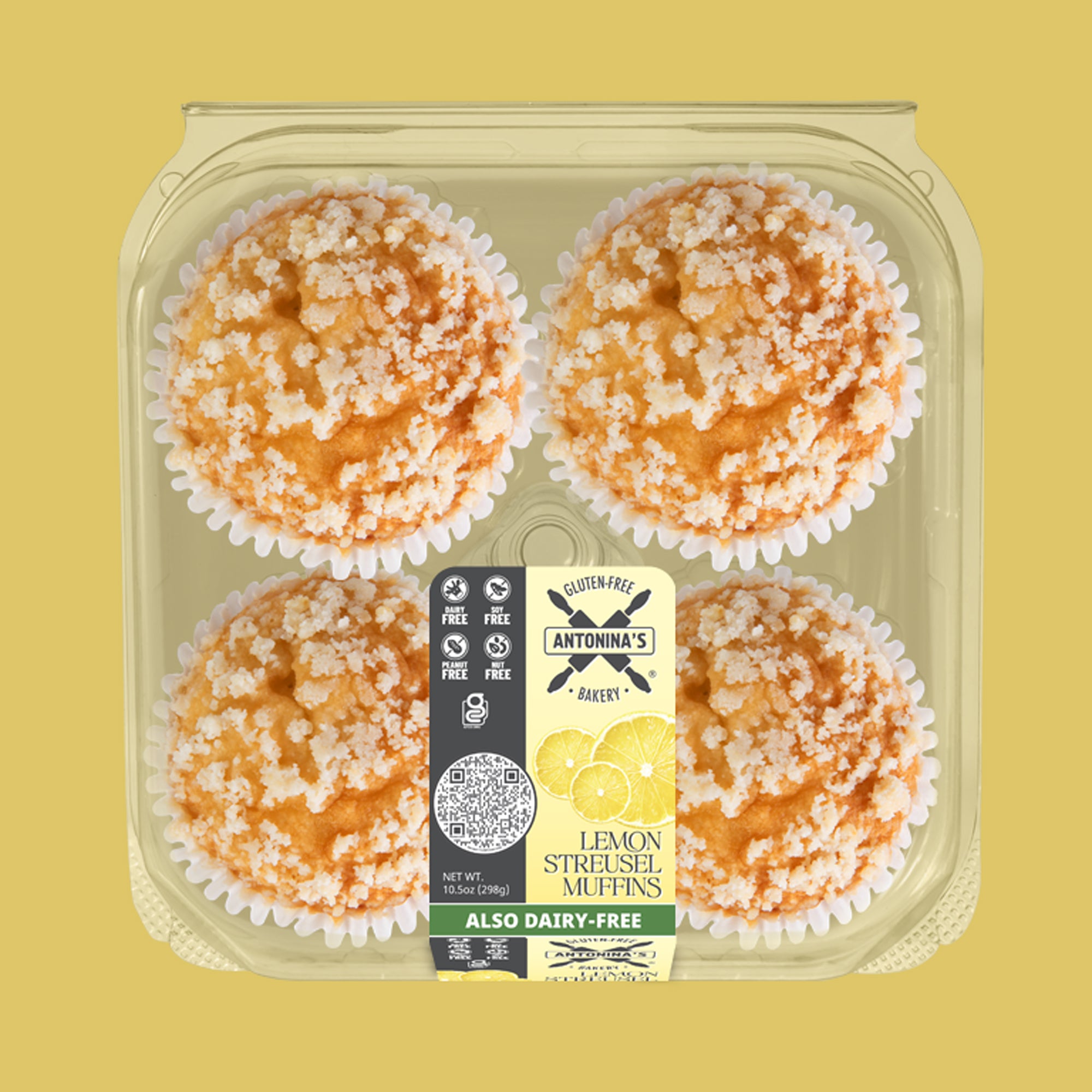 Gluten-Free 32 Lemon Streusel Muffins