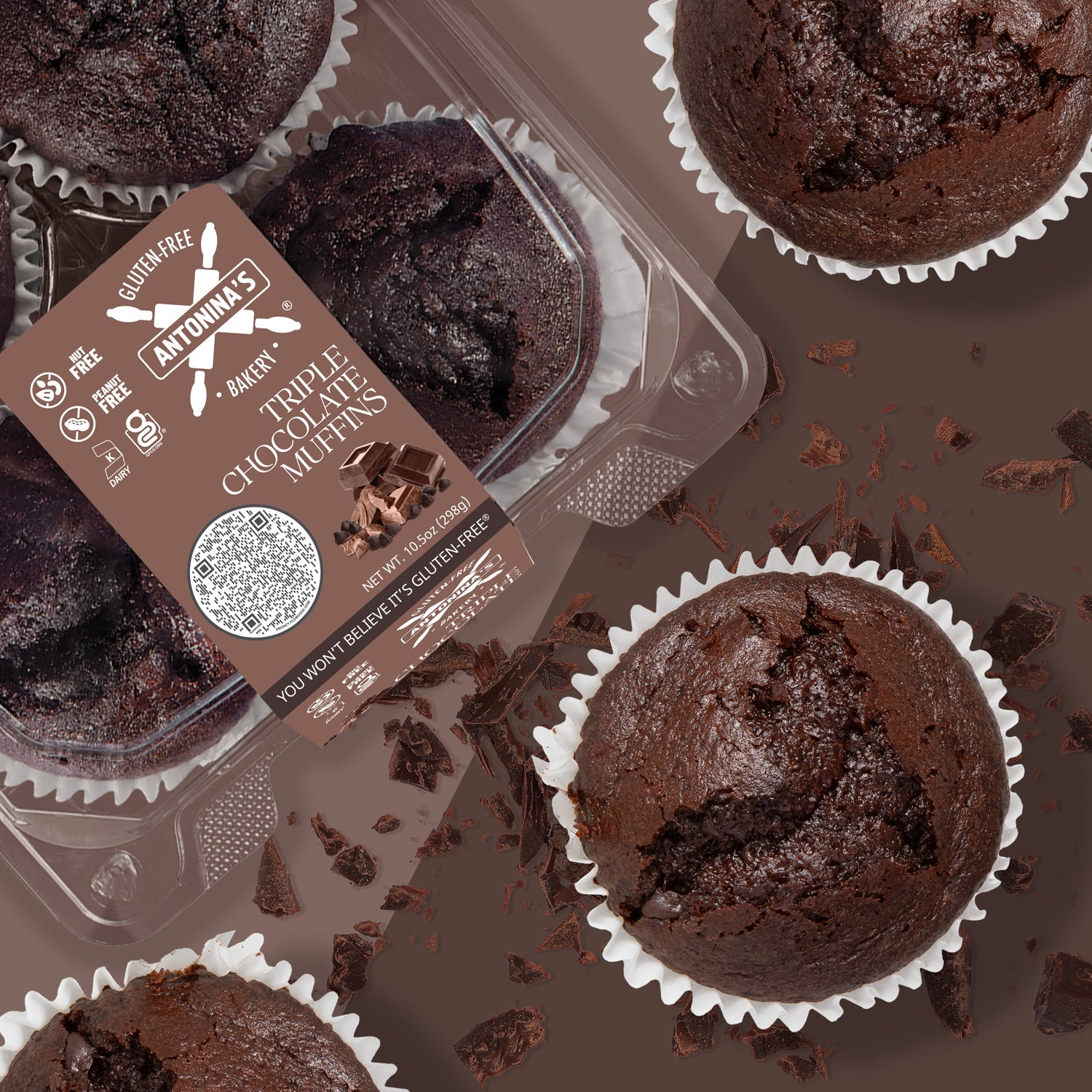 Gluten-Free 32 Triple Chocolate Muffins
