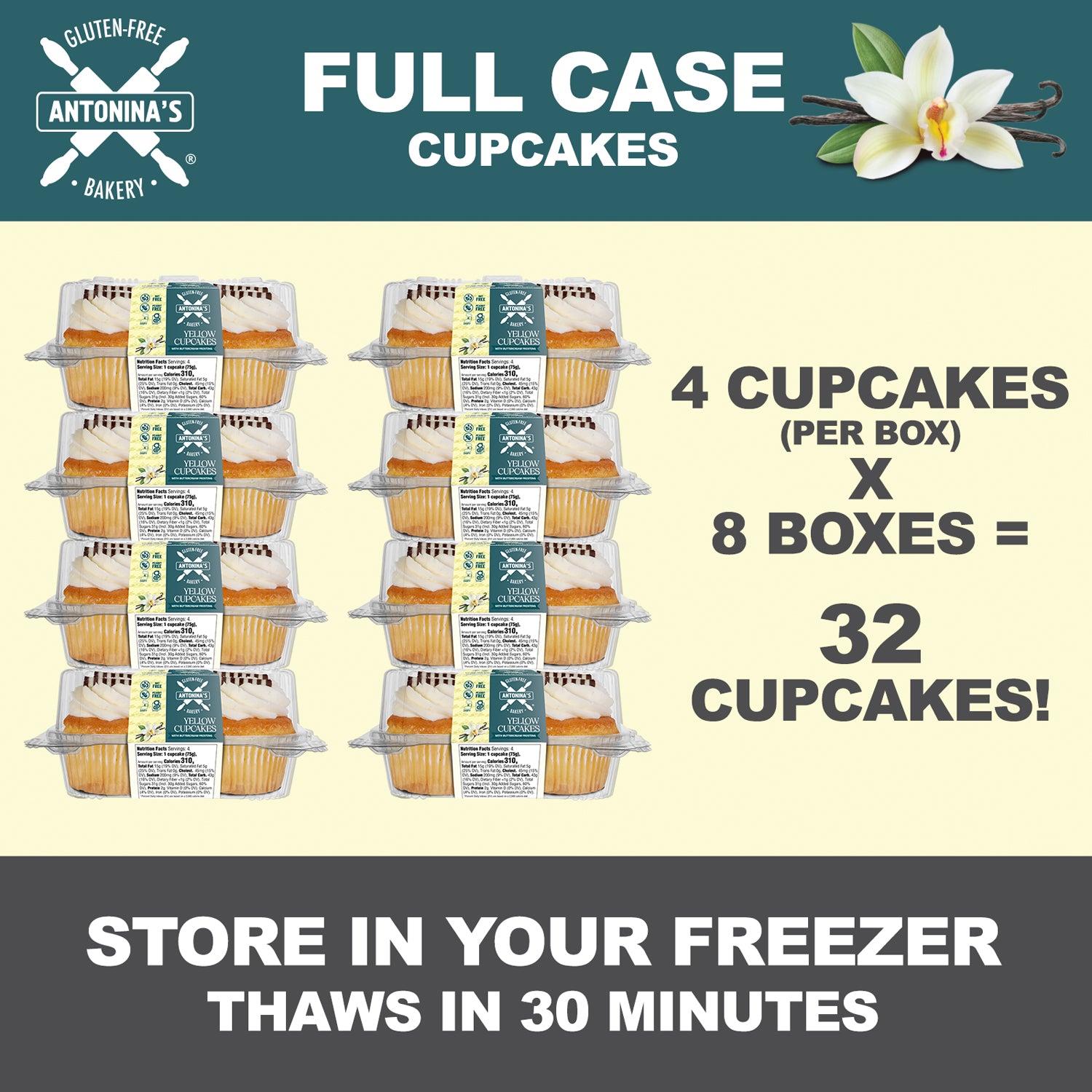 Gluten-Free 32 Yellow Cupcakes