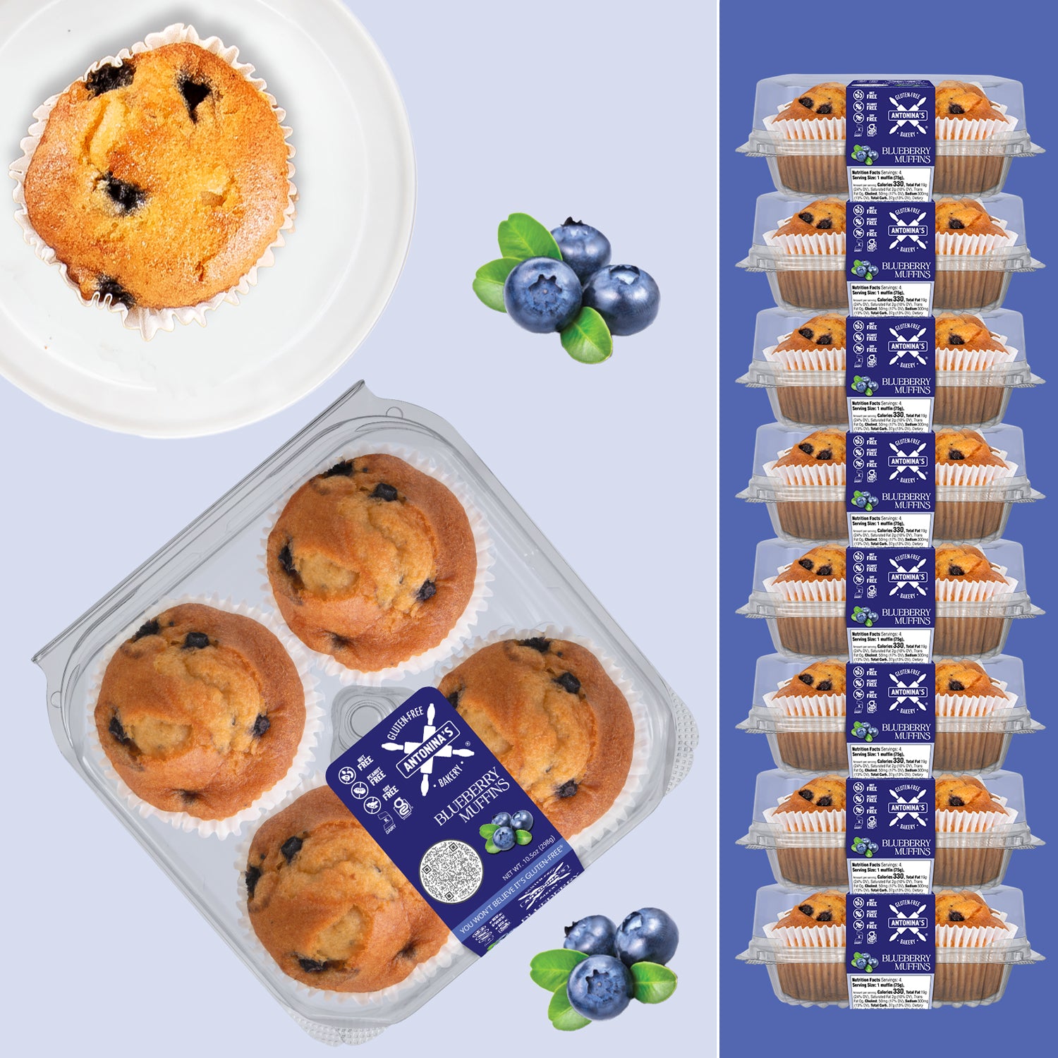 Gluten-Free 32 Blueberry Muffins