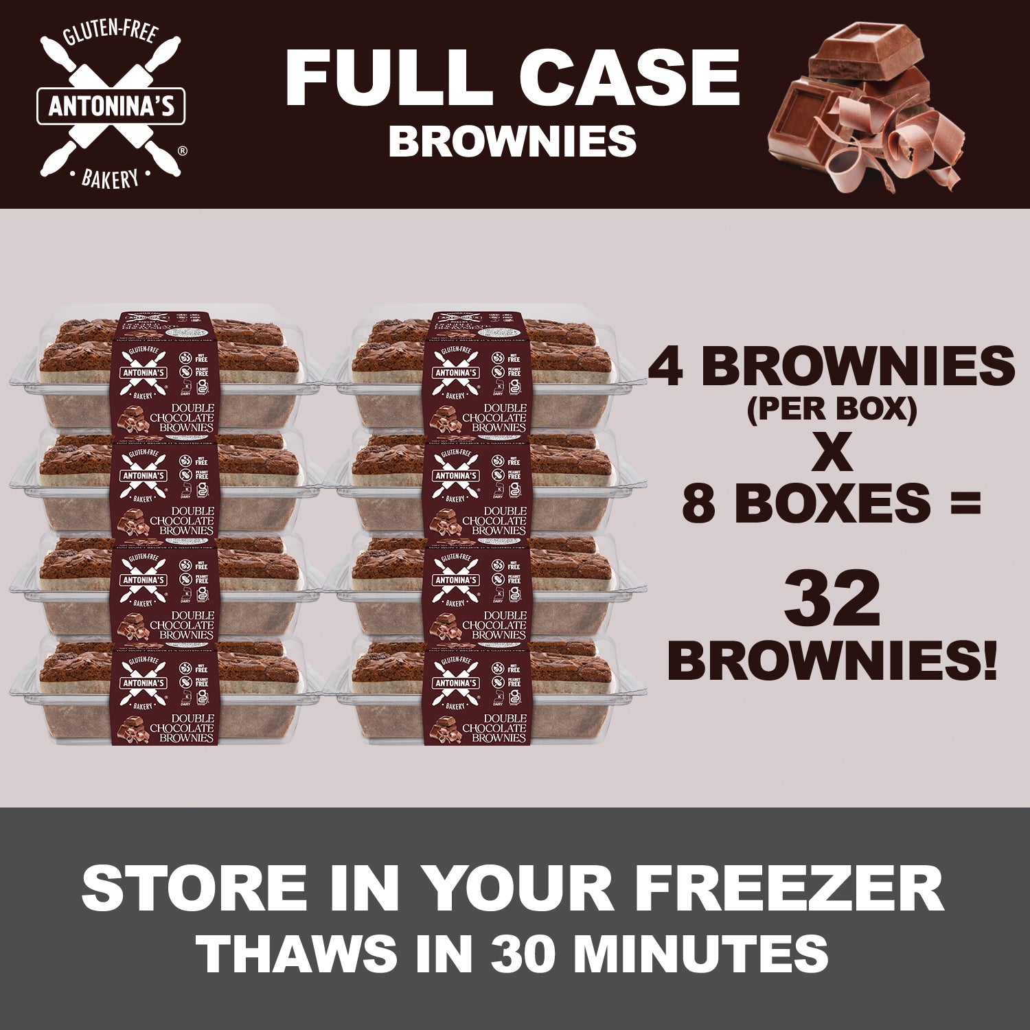Gluten-Free 32 Double Chocolate Brownies