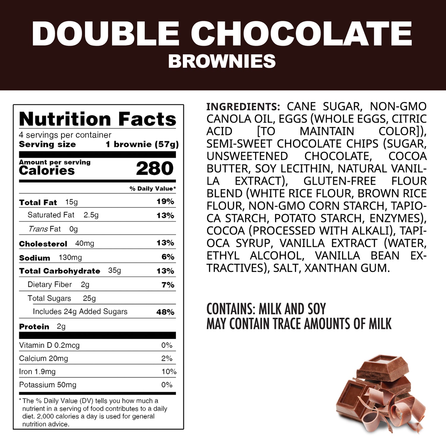 Gluten-Free 32 Double Chocolate Brownies